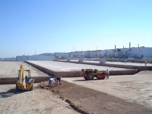 Plataformas de cimentación industrial ejecutadas por Construcciones Peña